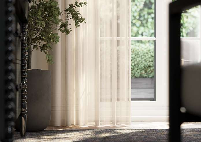 Pavia Voile, Peach Blush - Made to Measure Curtains - Image 5